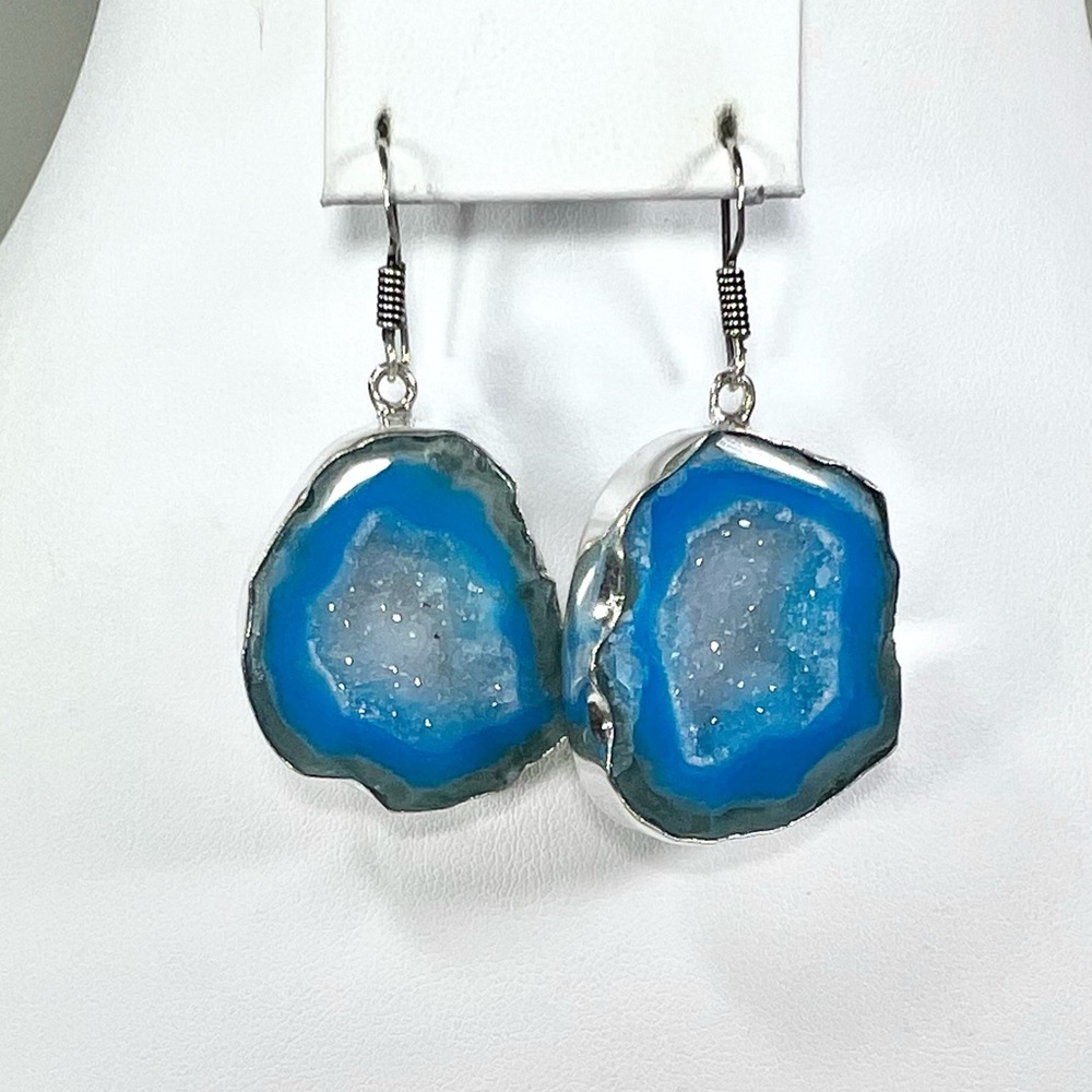 Solar Add on Item - Blue Solar Quartz 925 Gemstone Earrings